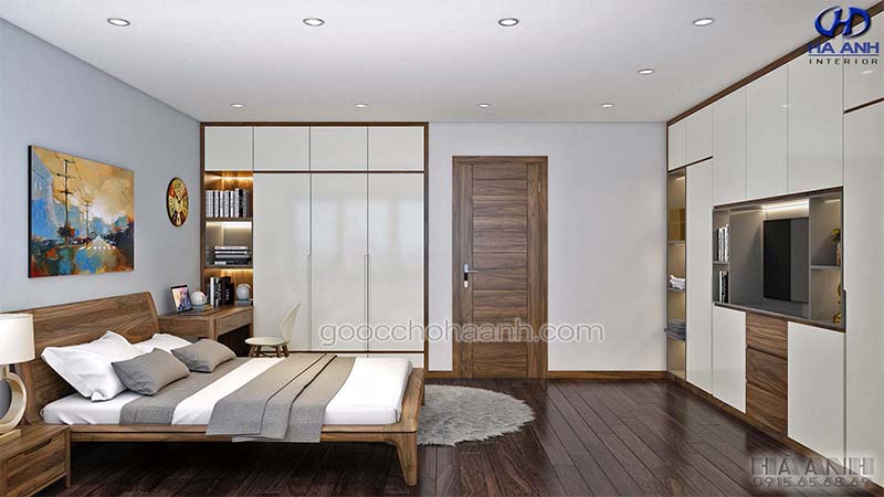 Giường ngủ gỗ óc chó tự nhiên HN 6015