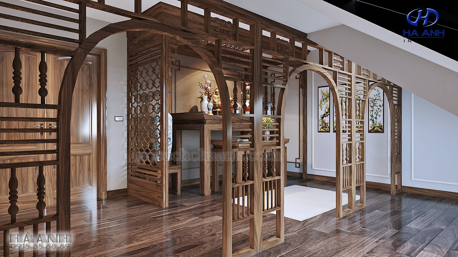 thiết kế phòng thờ hợp phong thủy