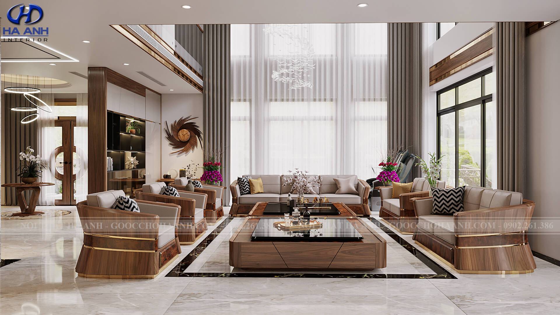 TỔNG HỢP SOFA GỖ ÓC CHÓ ROMA